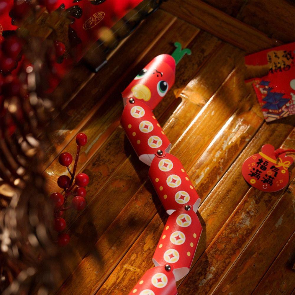 

Traditional 2025 Snake Year Toy Waterproof Spring Festival Supplies Hanfu Accessories червоний