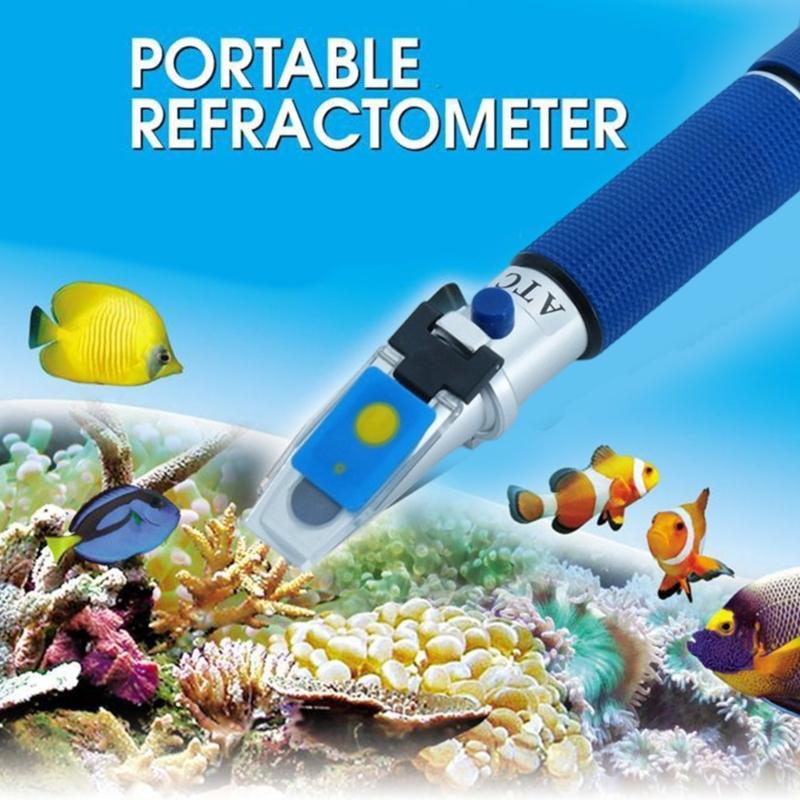 High Accuracy Saltwater Salinity Tester Salinity Refractometer For Marine Aquarium Monitoring Temperature Compensation