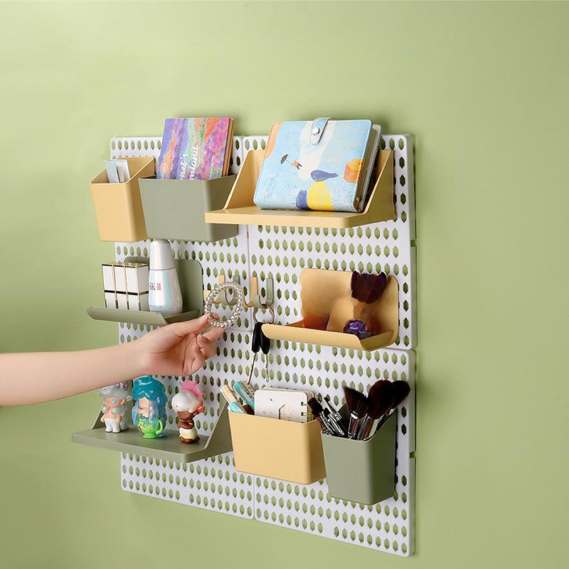 Hole-free Household Hole Board Wall Dormitory Kitchen Bathroom Wall Shelves Shelves Wall Mounted Storage Racks Partitions