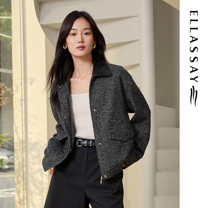 

ELLASSAY Women s Classic Matte Black Short Workwear Jacket XS