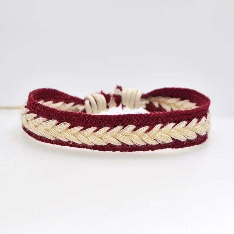 Bohemia Weave Rope Friendship Bracelets For Woman Men Cotton Handmade Charm Bracelet & Bangles Ethnic Jewelry Gifts