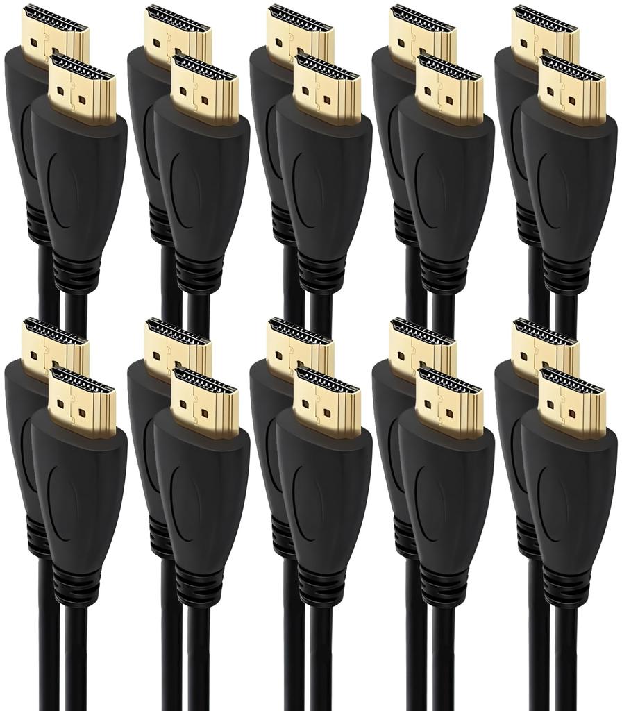 HDMI ARC Type A Male To Type A for and Gaming Standard Length [Amazon Exclusive] High-Speed Cable, 2K/4K, Compatible, Male, Black, Gold-Plated TV, PC,