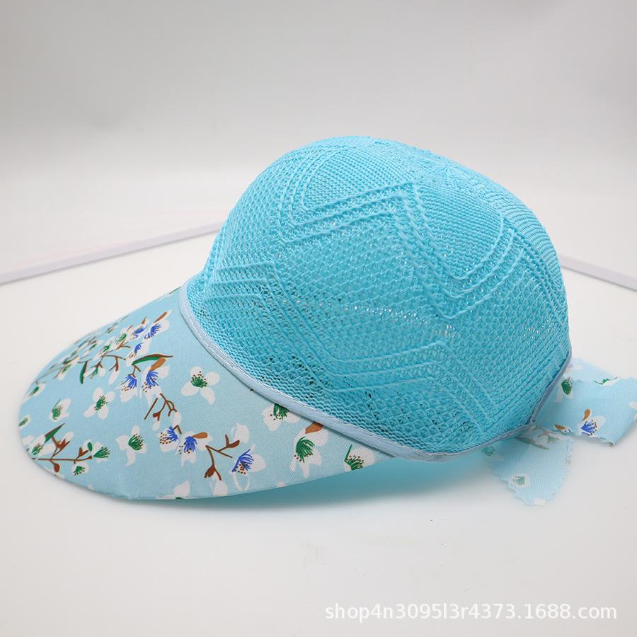 Ladies' Summer Large Eave Sun Hat Outdoor Sun Protection Duck Tongue Cool Hat Small Fresh Floral Tea Picking Hat