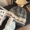 Thicken Winter Pullover Hat Ethnic Style Beanies Hat Casual Fair Isle Style Knitted Hat  Outdoor
