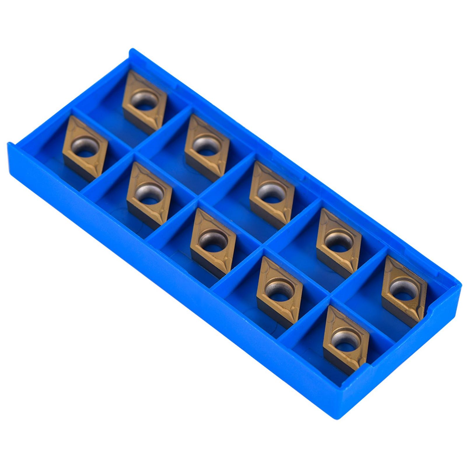 

10pcs CNC Carbide Tips Inserts Blade Cutter Lathe Turning Tool With Box білий