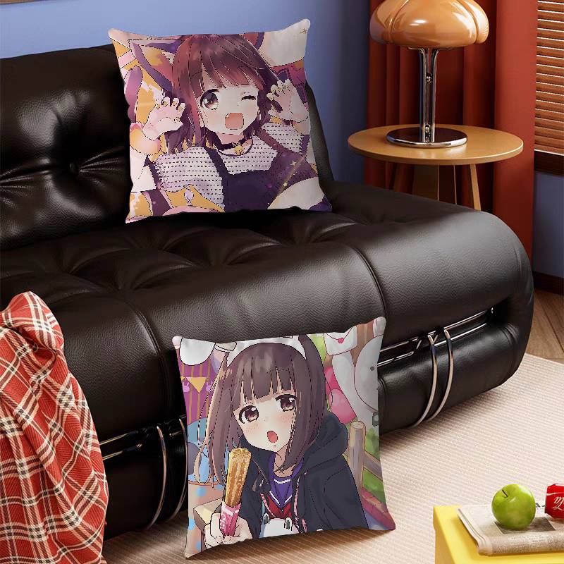 M-Menhera-chan Pillow Case Removable Washable Cushion Cover – All-Season Soft Linen