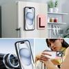 For iPhone 15 Plus Magnetic Case TPU + PU Leather Phone Back Cover with Detachable Card Holder