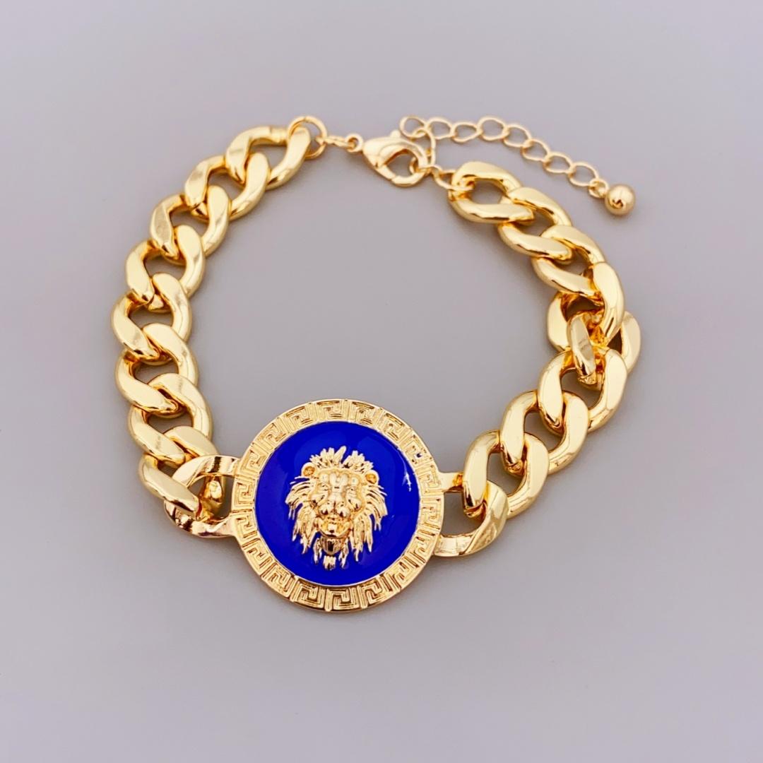 

Плетеный браслет из высококачественного сплава с головой льва с капающим маслом, идеальный подарок для мужчин и женщин