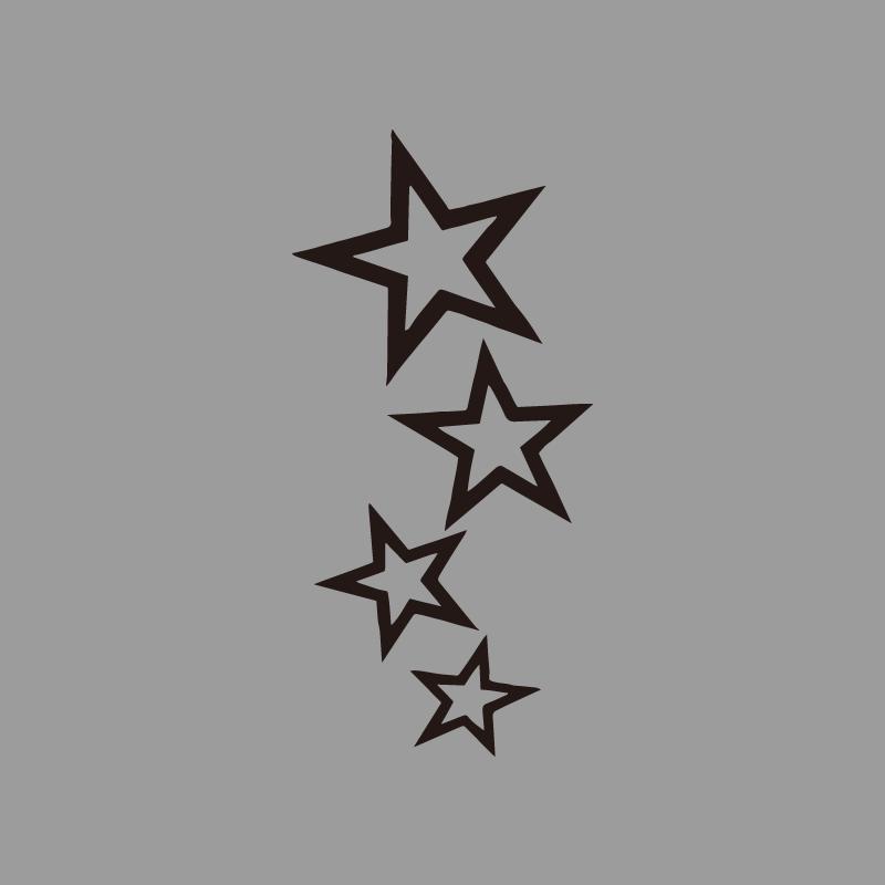 Four-Star Tail Spray Decals And Bumper Creativeandfunny Stickers For Cartoon Fansandloverhigh Quality For Car Trucks Motorcycles