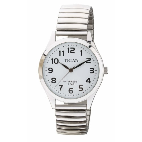 CREPHA Men's Analog Watch, Water Resistant, White with Silver Bracelet, TE-AM149-WTS