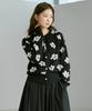 210EDIT Women'S Flower Jacquard Cardigan [Black]_Zg1Sw520