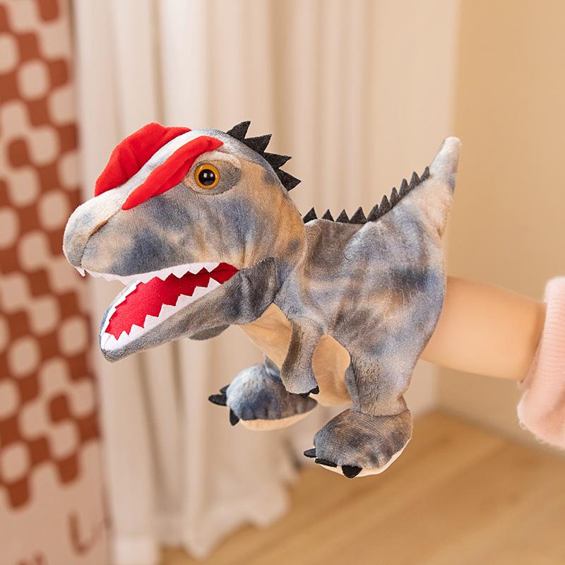 Open-mouthed Dinosaur Hand Puppet Plush Toy Tyrannosaurus Rex Stegosaurus Ventriloquist Hand Puppet Kindergarten Stage Performance Props
