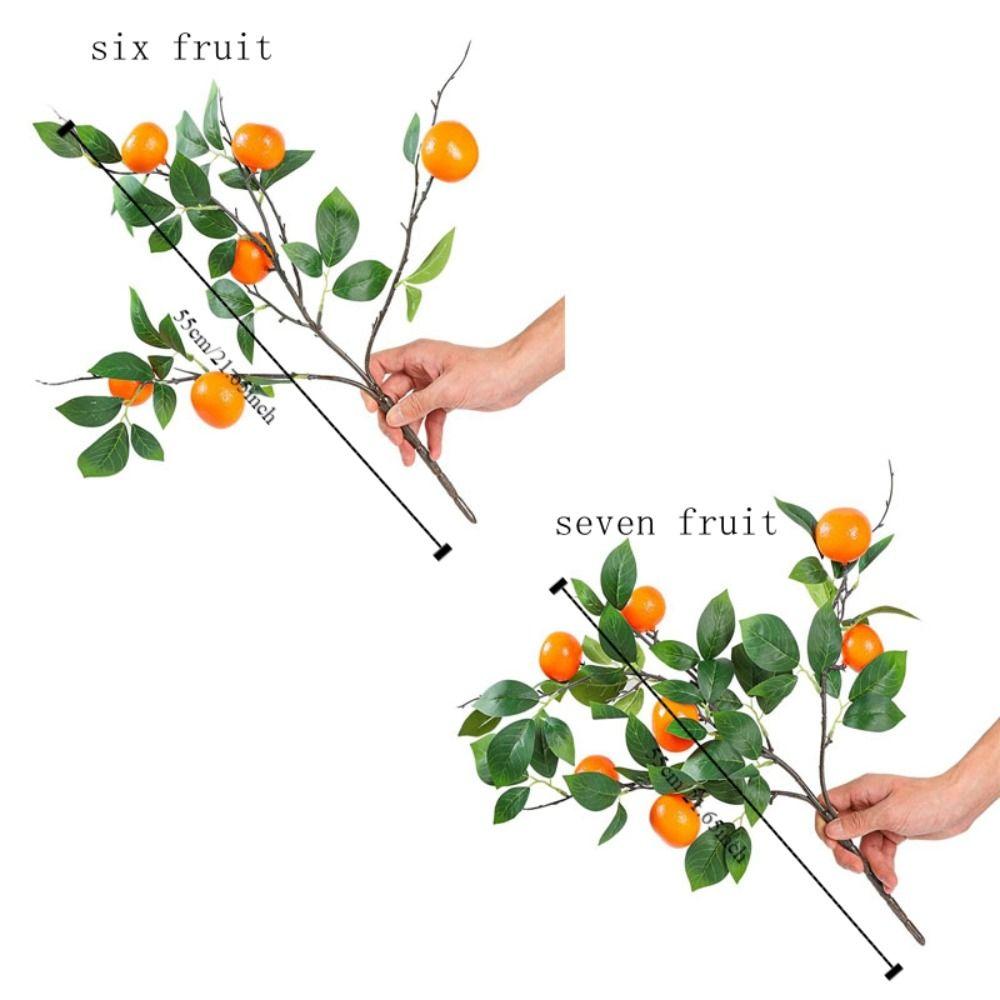 Vibrant Artificial Tangerine Branches Realistic Orange Tree Branch  Home Decor