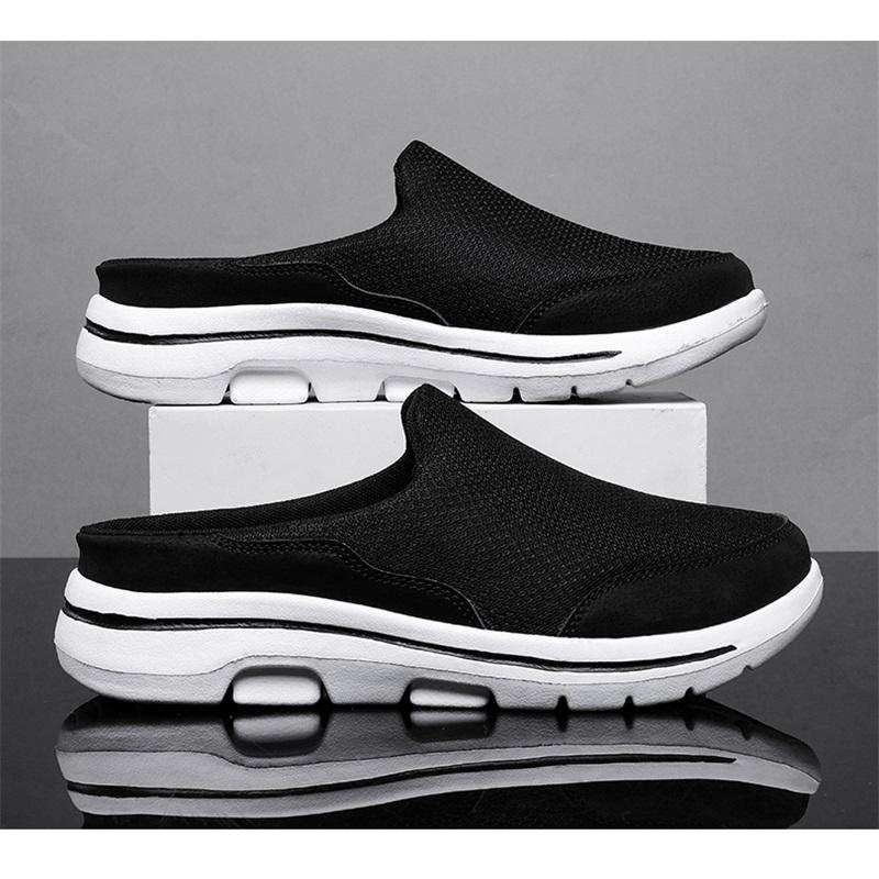 Papuci de casă pentru bărbați, de vară, respirabili, pentru interior, cu talpă groasă, șlapi de modă pentru cuplu, pantofi de mers, Chanclas Hombre