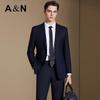 Antuonio Men's 100s Worsted Wool Formal Two-Piece Suit