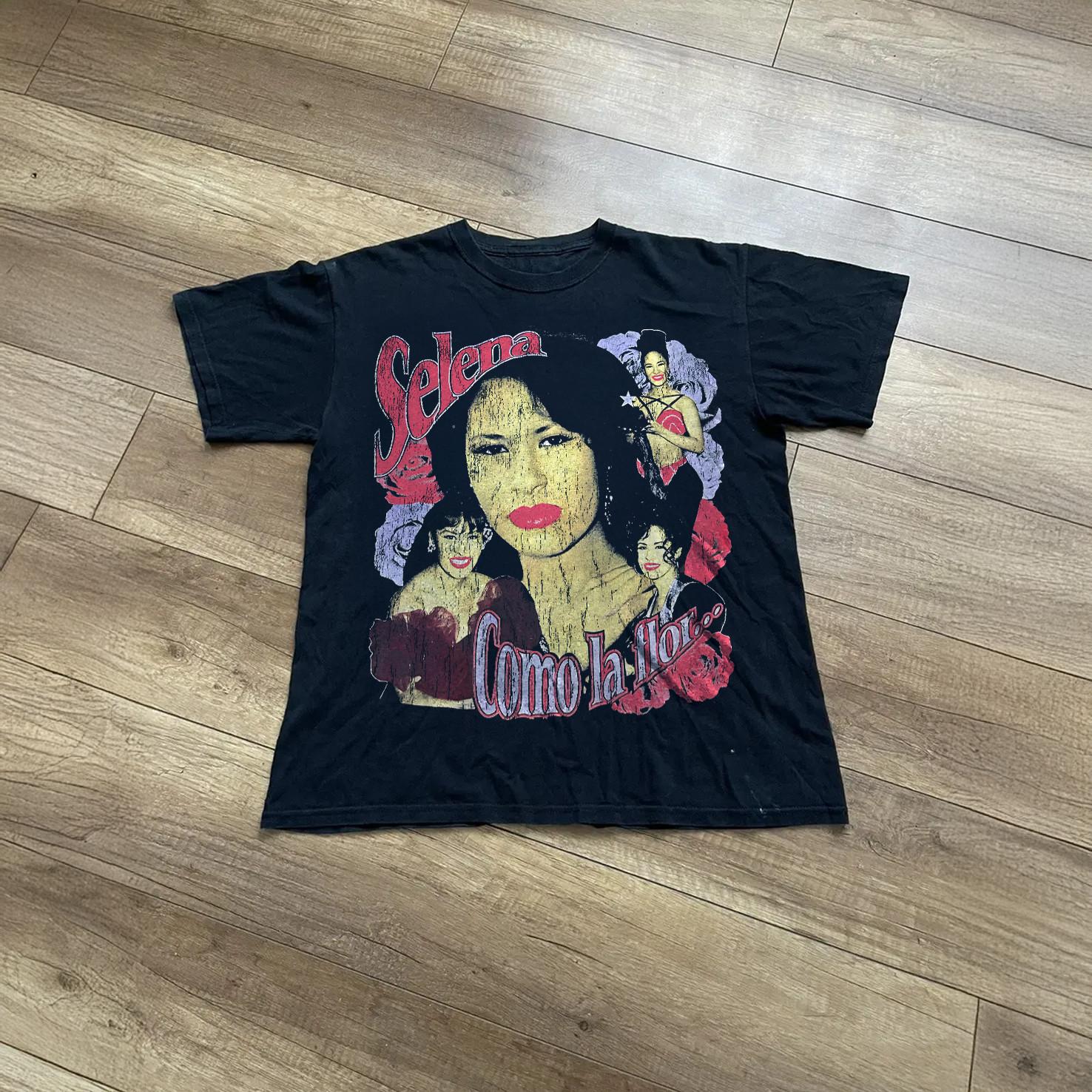90s Selena Quintanilla Como La Flor Rare T-Shirt Black XL L