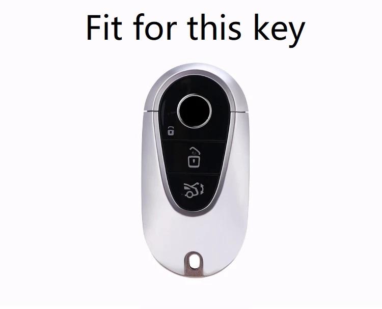 Leather Car Remote Key Fob Case Key Cover For Mercedes Benz 2021 C Class S Class W223 S350 S400 S450 S500 C200 C260 2021