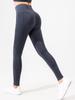 Women's High-Waist Frosted Ribbed Yoga Leggings - Black