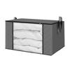 Non-woven Fabric Foldable Storage Box Transparent Window Storage Organizer  Household