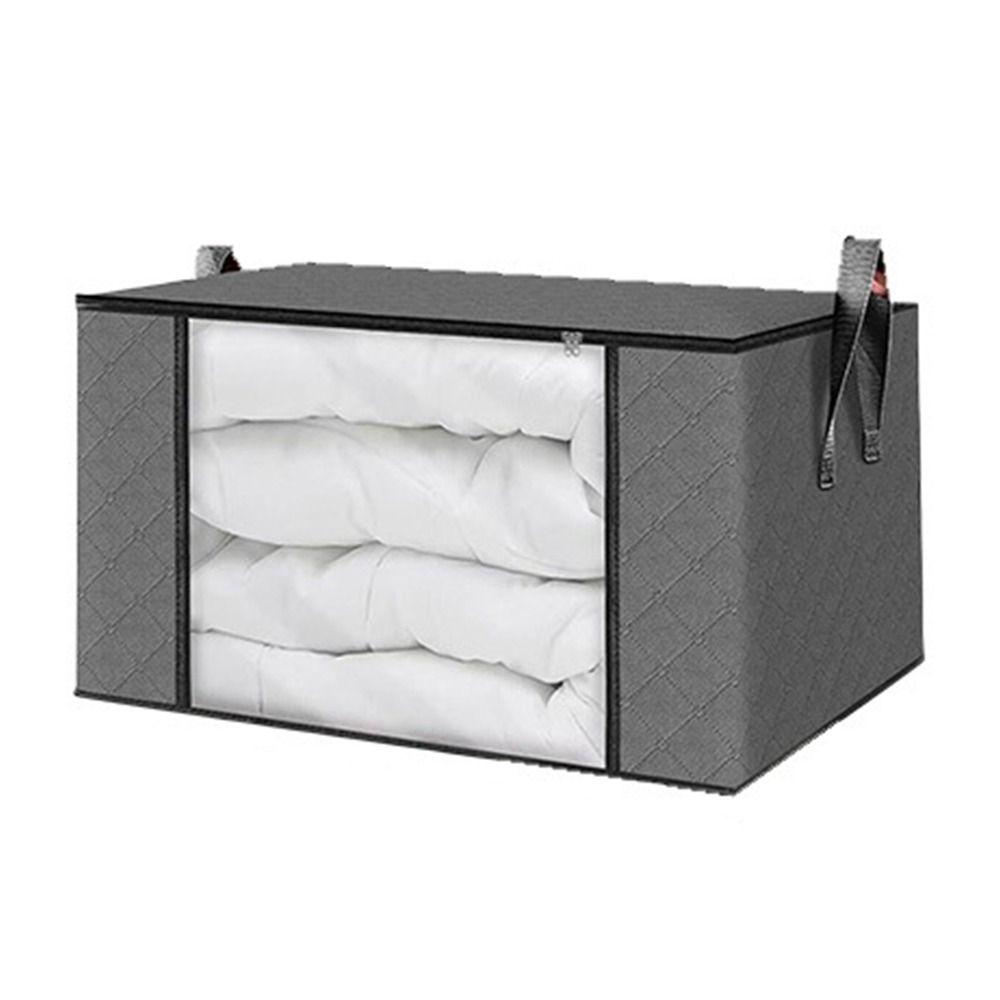 Non-woven Fabric Foldable Storage Box Transparent Window Storage Organizer  Household