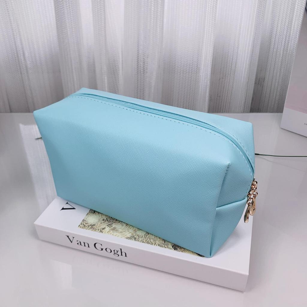 Åttkantig enfärgad stor smink- och necessär för kvinnor