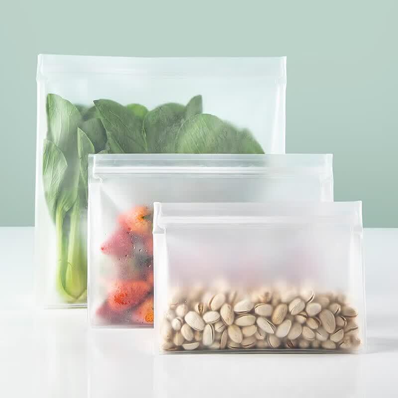 MAXCOOK 3-Piece 3D Double-Track Reusable Storage Bag Set