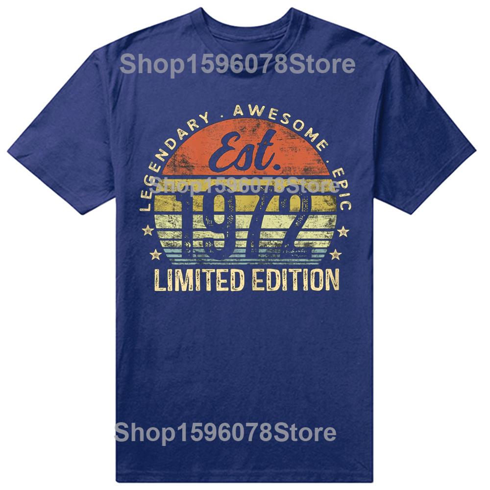 Est 1972 Limited Edition 54 Year Old 54th Birthday T Shirt Cotton Unisexs Tops Fashion Unisex Casual Male Father Days T Shirt S