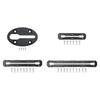 Kayak Track Mount Base for Canoes Gear Setups, ABS Plastic Slotted Mounting Rail with Fixed Multiple Hole Structure