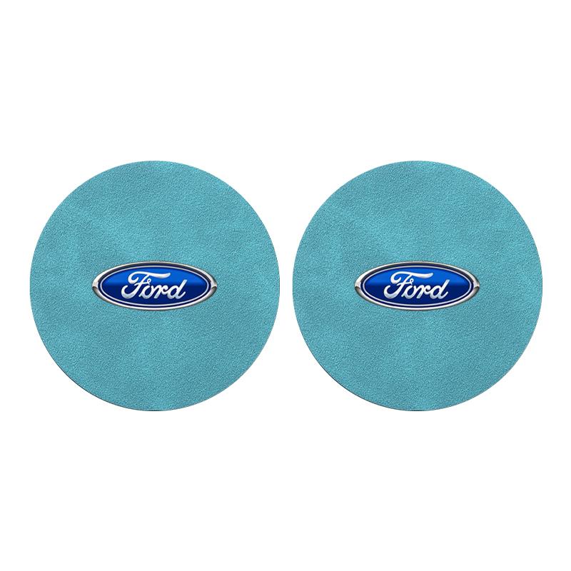 Badge Car Cup Coaster Waterproof Non-Slip Sift-Proof Spill Saucer For Ford F150 Focus Ranger Fiesta Transit Mustang Mondeo MK2 MK3 Fusion