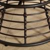 Comfortable Wicker Papasan Chair, 360 degrees Swivel Indoor Outdoor, with Soft Thick Cushion, Ideal for Living Room, Brown Frame