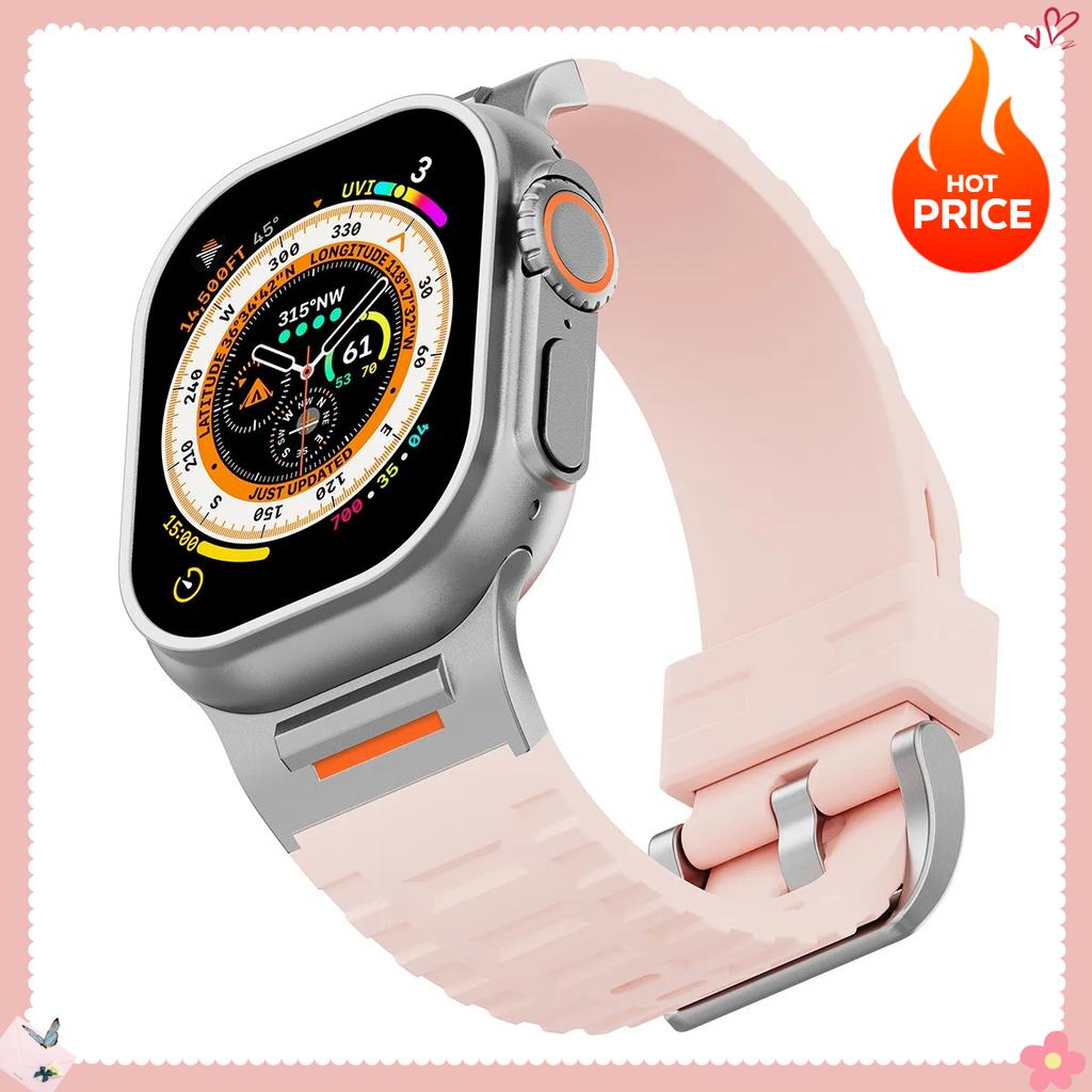 HOT Sport Band for Apple Watch Ultra 3/2 49mm S11 10 9 8 7 46mm 45mm Soft Silicone Bracelet for iWatch6 5 4 Se 44mm Correa Strap