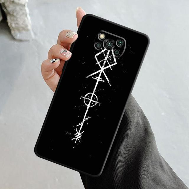 Telefoniümbris Xiaomi Poco X3 Nfc X4pro M3 C40 jaoks Mi 12 11 10 10t 8 Note10 Lite 11ultra 11t Pro F1 Viking Vegvisir logopuu jaoks