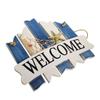 Wooden Crafts Welcome Sign Fish Skeleton Nautical Ornament Durable Fish Wall Decor  Kids Room