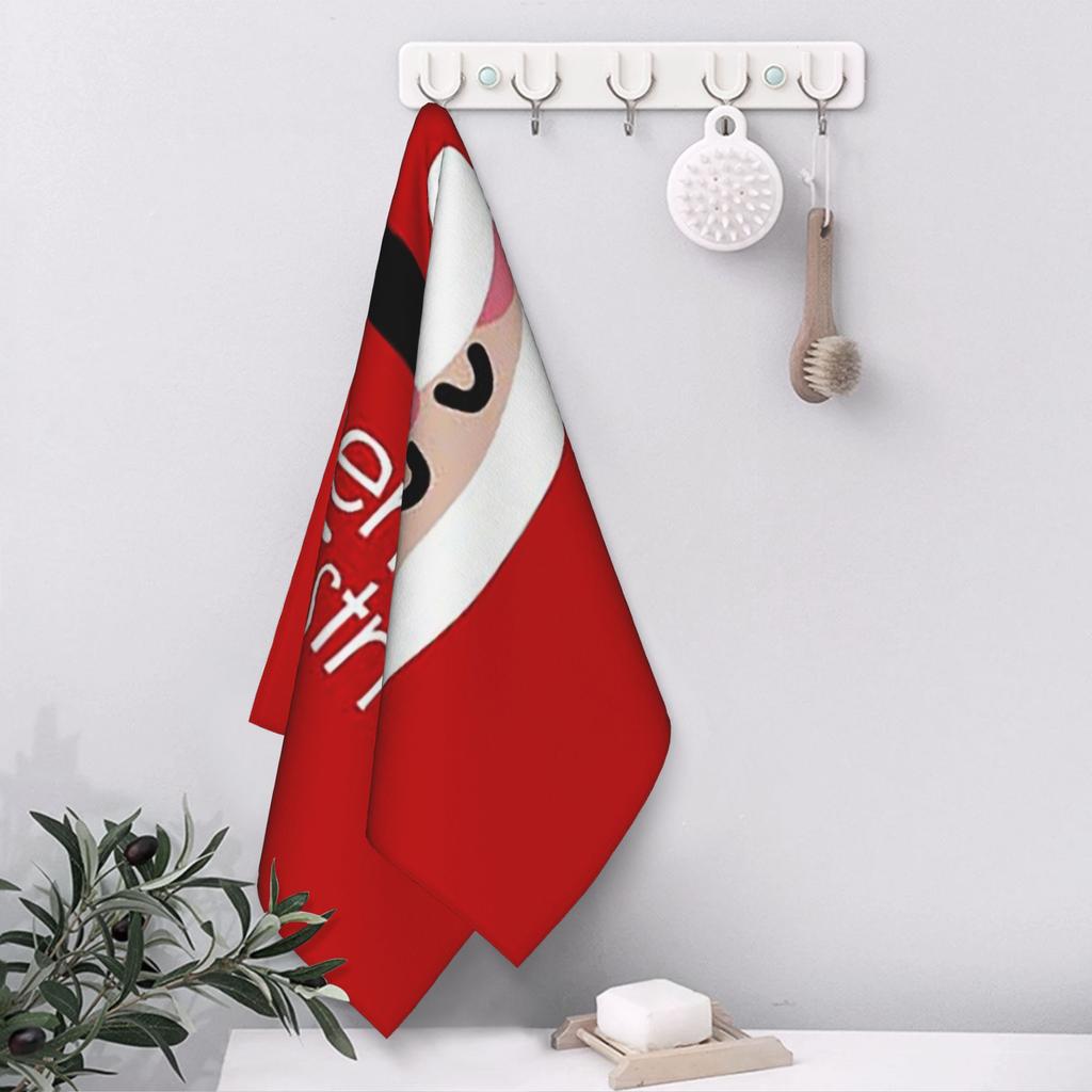 Merry Christmas Santa Claus Soft Face Towel Quick Dry Pool Bath Cotton Towels Absorbent Quick
