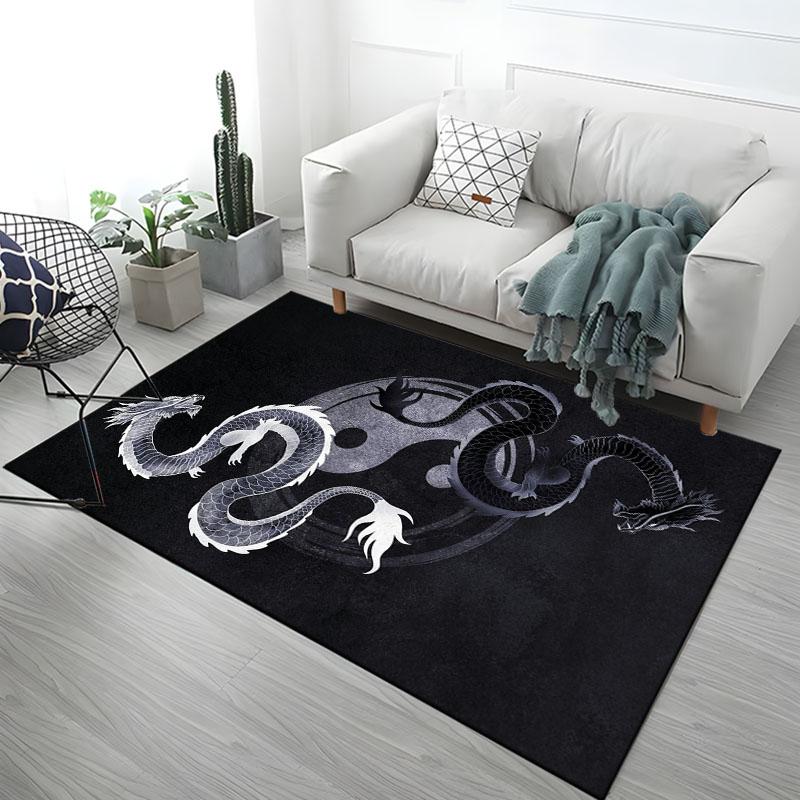 15 Size Tai Chi Bagua Yin Yang Pattern Rug Carpet for Living Room Bathroom Mat Creative Doormat Carpet for Bedroom Home Decor