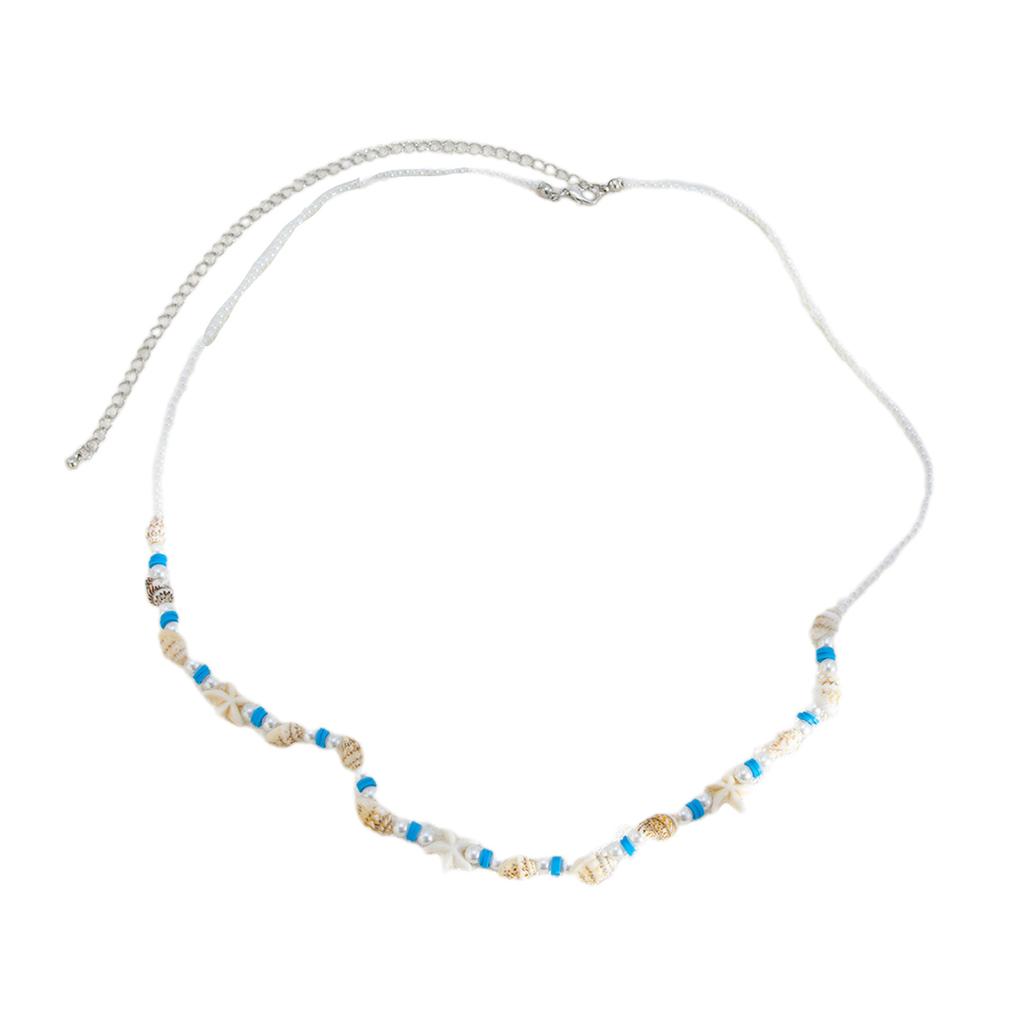 Summer Beach Body Chain Adjustable Colorful Beads Waist Chain Jewelry Stackable Belly Chain for Women Lady Girls