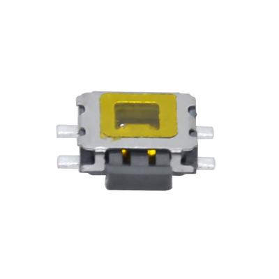 10Pcs/Lot Micro Switch Smd 4Pin Side By Light Touch Button Switch Key For Mobile Phone 3X3.5 Surface Film With Column