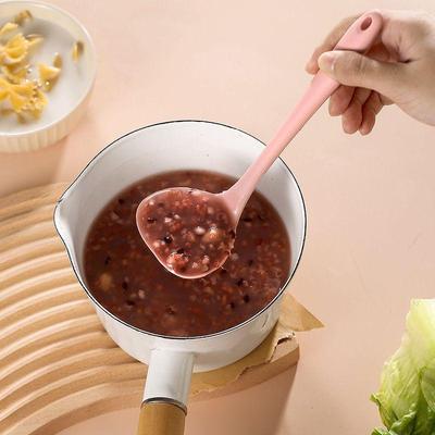 Langer Griff Silikon-Suppenlöffel Groß Ramen-Nudeln Tischlöffel Hot Pot Porridge Schöpfkelle Schaufel Kawaii Japanische Küchenutensilien