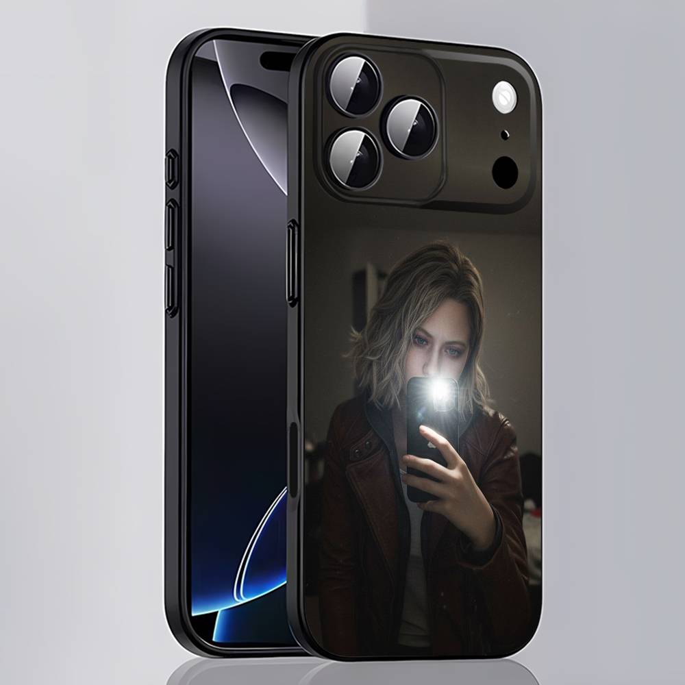 R-Resident Evil requiem Grace Leon S Kennedy Phone Case For iPhone 15,16,12,14,13,11,17,Pro,Max,Plus,E,Air,Mini Black Cover