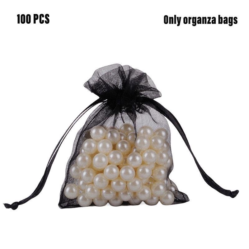 Elegante Organzabeutel in 11 Größen, durchsichtig und stilvoll, Süßigkeitenverpackung für Hochzeitsgeschenke