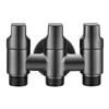 3 Way Angle Valve Grey One Inlet Three Outlets Silver