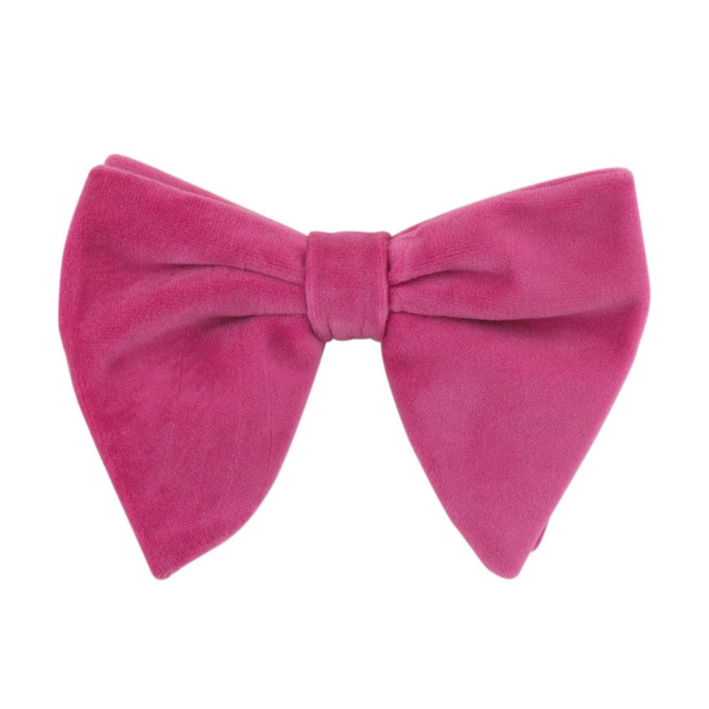 Men's Large Velvet Pre-tied Swallowtail Wingtip Bow Tie - Retro Tuxedo Design