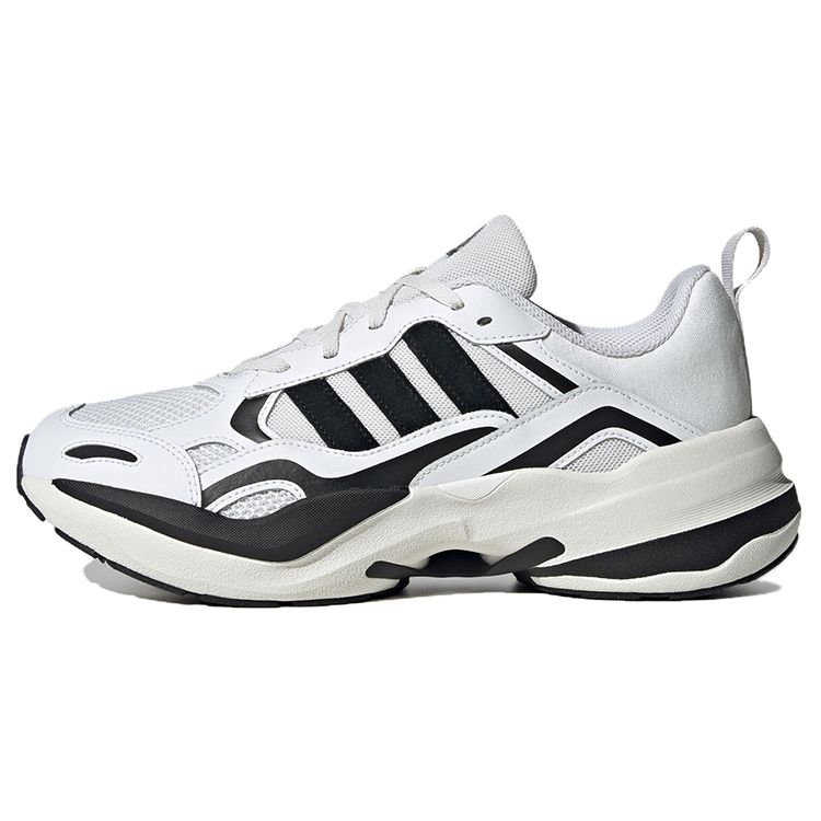 Adidas Maxxcetus Klasická látka Protiskluzové středně vysoké ležérní běžecké boty Unisex tenisky Bílé Černé ID0644