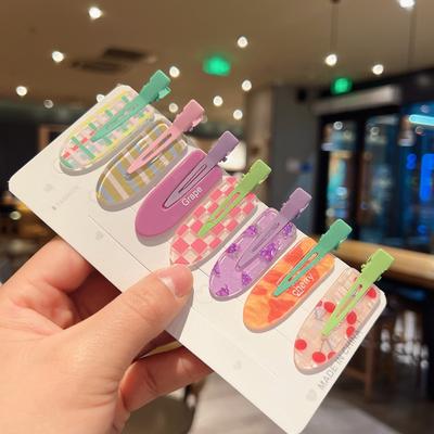 Nouvelles Pinces à Cheveux Coréennes Couleur Dopamine Fruit Douces Mignonnes Sans Marques Bec de Canard Vacances à la Plage Accessoires Cheveux Fille