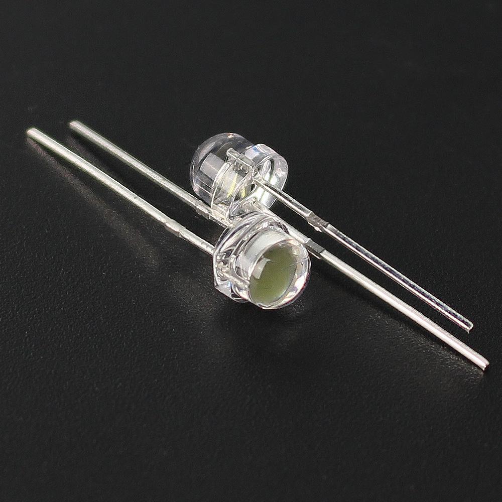 50KS Slaměný klobouk LED dioda 5MM Modrá Zelená Červená Žlutá Bílá Svítící F5 Super Jasná LED
