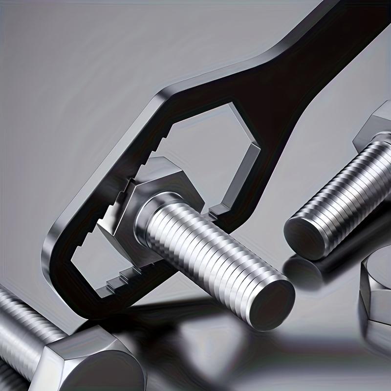 3pcs Set Multifunctional Black Torx Wrench | Adjustable Self-Tightening Dual-Head Wrench with 3-24mm Sizes, 5mm Thick Durable Design and Portable