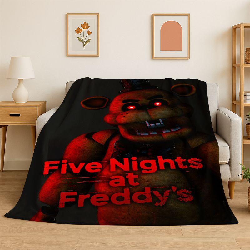 Horror Game F-FNAF Freddy Soft Flannel Throw Blanket,Warm Cozy Blanket for Bed,Couch,Sofa,Bedroom,Living Room,Travel,Picnic