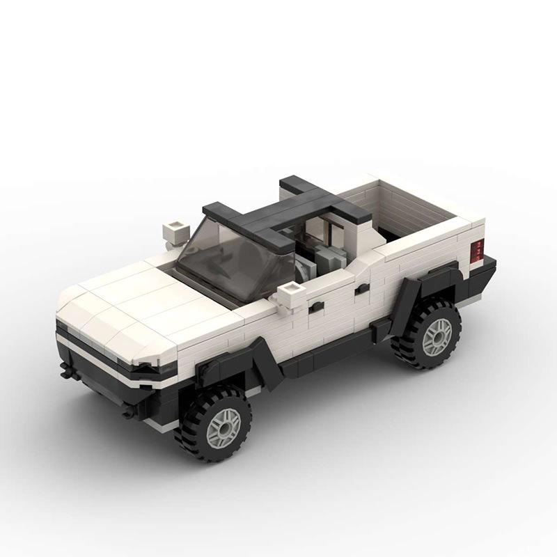 MOC Hummer EV Pickup Truck: Compatible Lego Building Blocks - Creative Desktop Model & Ornament