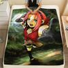 Naruto Sakura Haruno pattern Flannel Blanket, High quality Comfortable for All Seasons, Home Decor, Warmth and Comfort, Perfect for Gifts.