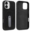 Suede PU Leather Magnetic Phone Case for iPhone 17 pro with 360° Rotatable Metal Holder Compatible with iPhone 17/16/15 Pro Max